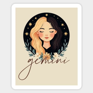 ♊ Playful & Witty | Celestial Gemini Zodiac Art Sticker